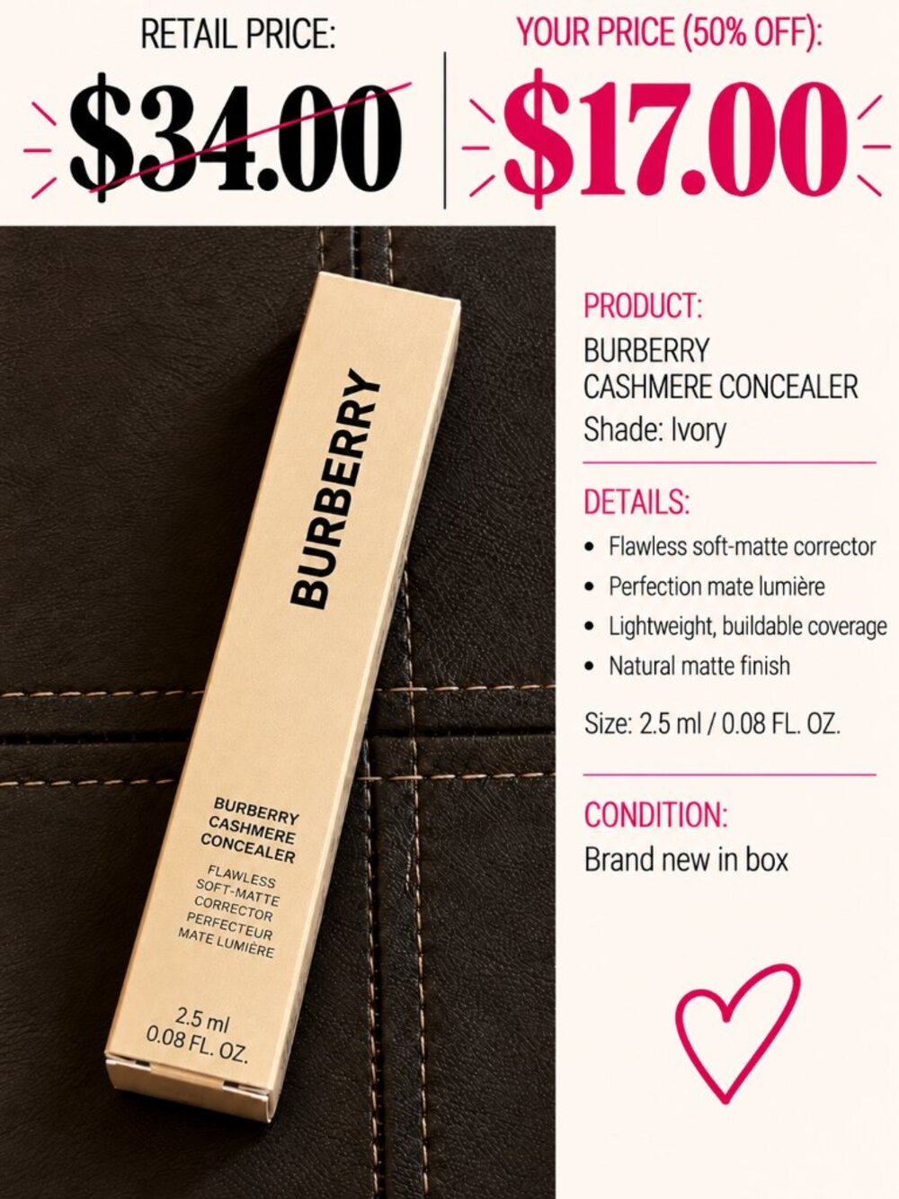 Burberry Cashmere Concealer - Ivory
